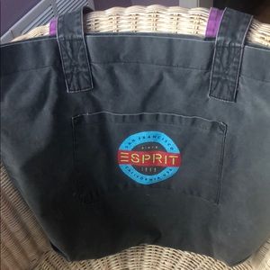 Vintage Esprit stonewashed tote bag